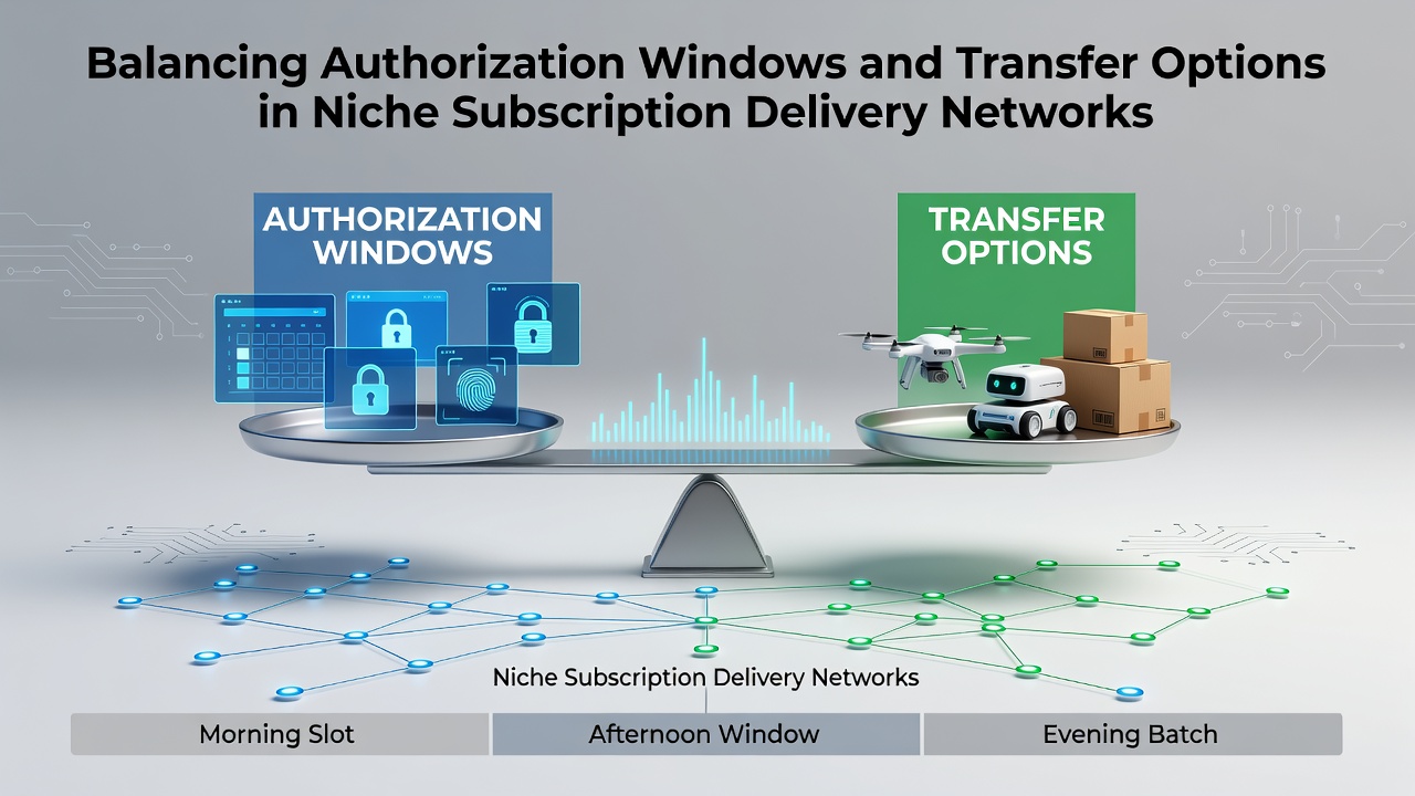 Diagram showing authorization timelines and transfer pathways in subscription delivery systems