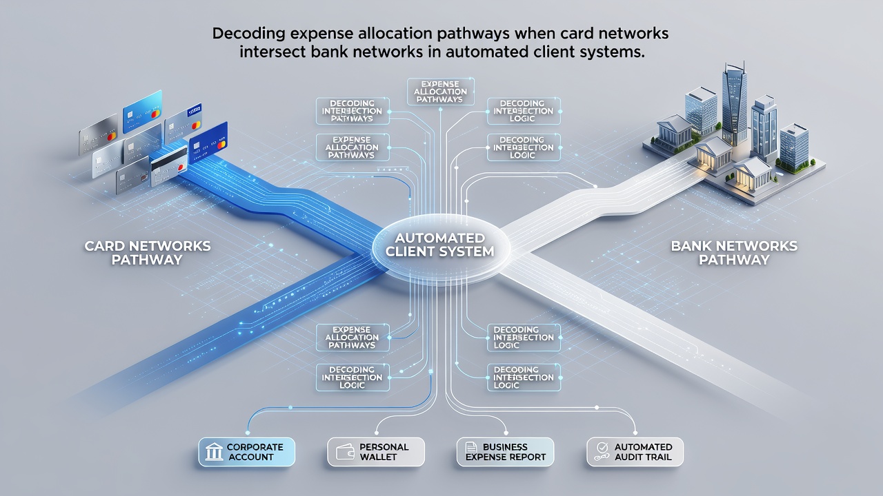 Flowchart of expense allocation between card and bank networks