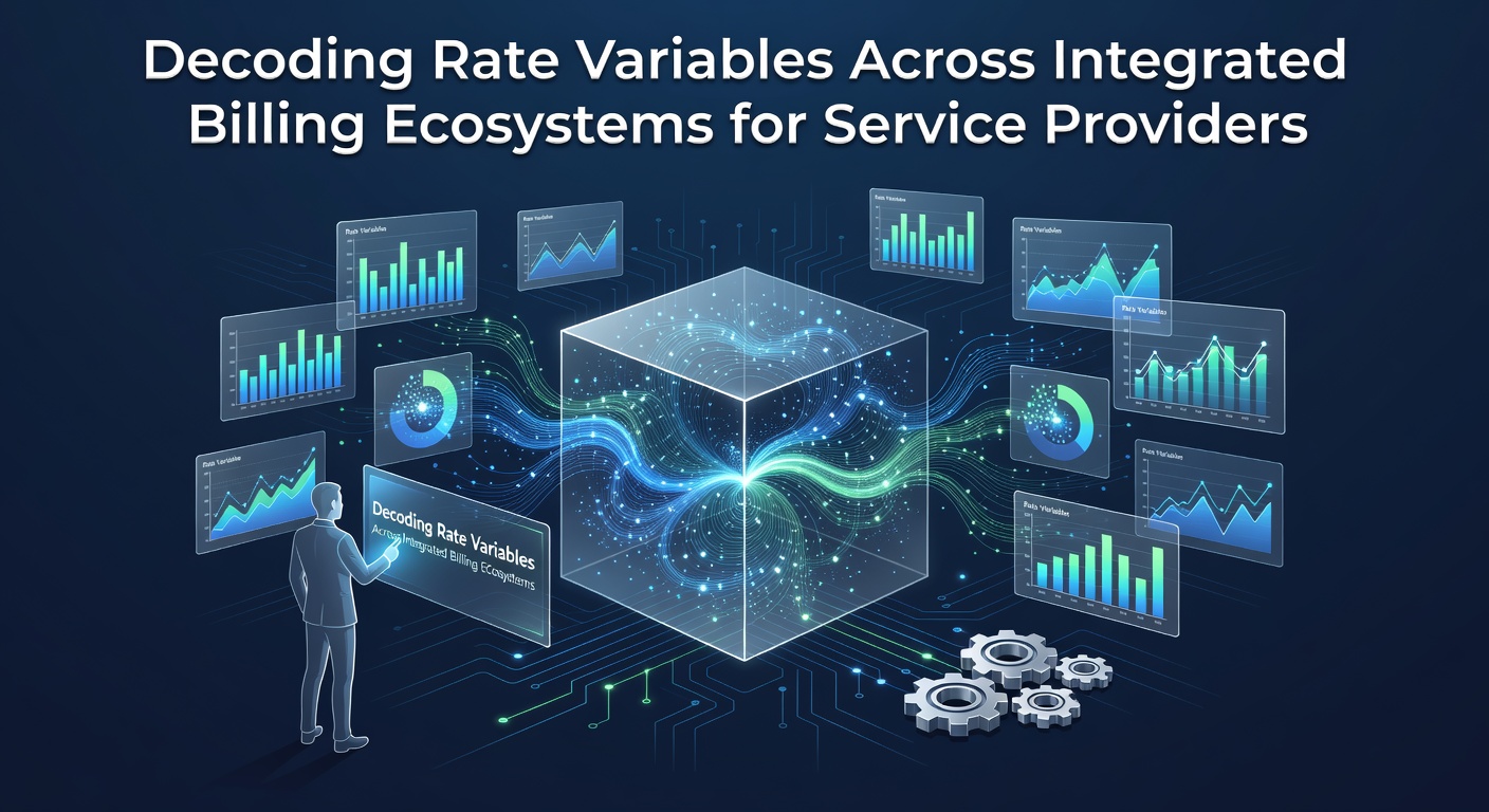 Integrated billing dashboard showing rate variables and pricing tiers for service providers