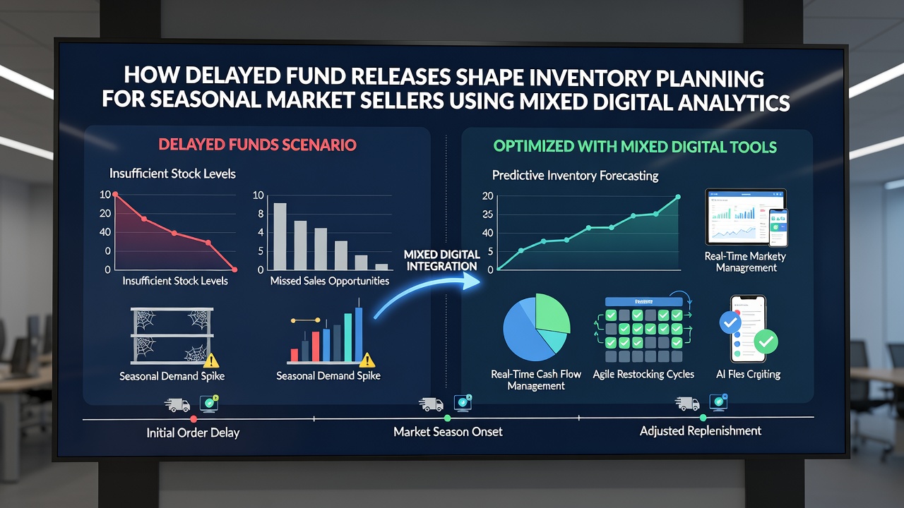 Merchants analyzing cash flow timelines between digital pre-orders and in-person terminal settlements to adjust stock levels