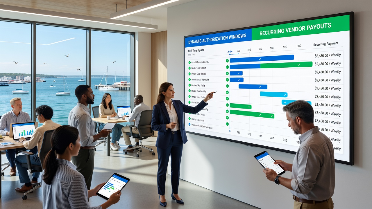 Payment terminals and vendor coordination in remote tourism locations during seasonal operations
